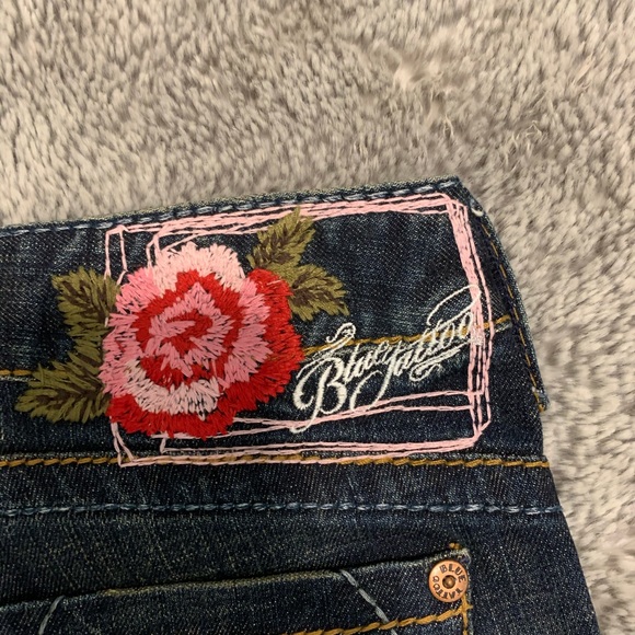 Blue Tattoo Jean Bermuda Shorts - Picture 3 of 5